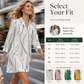 Robe-Chemise Midi Femme Imprimé Graphique Abstrait, Col Chemise, Manches Longues Ouverte à Boutons, Coupe Flare Élégante🔥-48%🍃 plusieurs coloris pour toutes morphologies