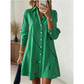Robe-Chemise Midi Femme Imprimé Graphique Abstrait, Col Chemise, Manches Longues Ouverte à Boutons, Coupe Flare Élégante🔥-48%🍃 plusieurs coloris pour toutes morphologies