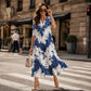 👗‑50 % MAINTENANT ! Robe décontractée femme à col V et imprimé 🌸✨