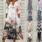 👗‑50 % MAINTENANT ! Robe décontractée femme à col V et imprimé 🌸✨
