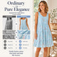 Robe midi à volants sans manches et col rond pour femme