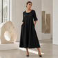 Robe d'été décontractée à col rond pour femme