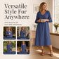 Robe d'été décontractée à col rond pour femme