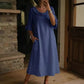 Robe d'été décontractée à col rond pour femme