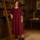Robe d'été décontractée à col rond pour femme