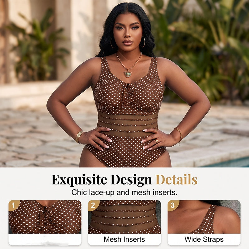 Maillot de Bain à Pois – Ventre Plat & Style Rétro Vintage