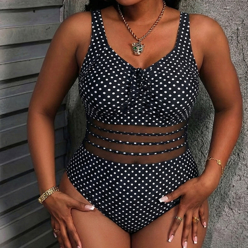Maillot de Bain à Pois – Ventre Plat & Style Rétro Vintage