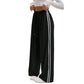 👖🌸 -50% ! ✨ Pantalon de Jogging à Rayures et Cordon – Mélange Premium – Coupe Taille Haute & Drapé Fluide pour Yoga, Voyage et Quotidien 🧘‍♀️