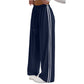👖🌸 -50% ! ✨ Pantalon de Jogging à Rayures et Cordon – Mélange Premium – Coupe Taille Haute & Drapé Fluide pour Yoga, Voyage et Quotidien 🧘‍♀️