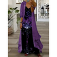 🌊 Tenue complète bohème fluide, robe longue motif artistique et kimono léger parfait pour les vacances✨ 🤍 Tenue de vacances deux‑pièces, tissu aéré, look décontracté et charmant