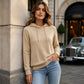 Hoodie décontracté pour femme avec cordon de serrage et poches