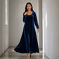 Robe longue élégante à manches longues pour femme