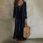 Robe longue élégante à manches longues pour femme