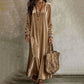 Robe longue élégante à manches longues pour femme