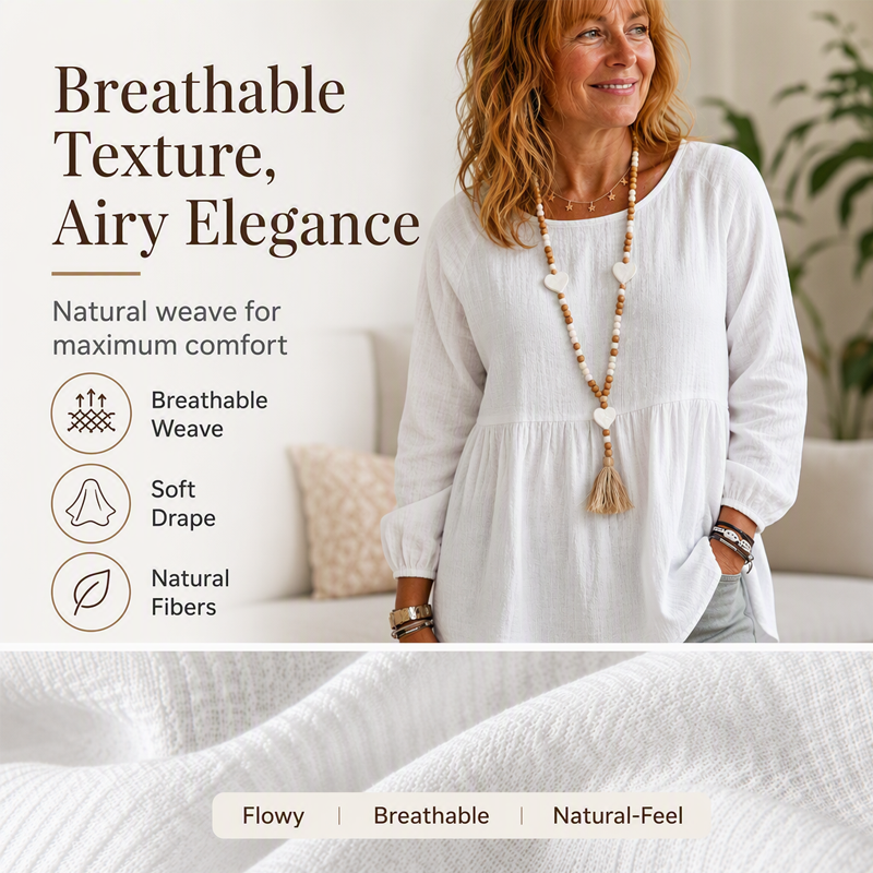 Haut babydoll ample et décontracté pour femme
