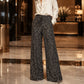 Pantalon droit à taille élastiquée pour femme