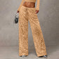 Pantalon droit à taille élastiquée pour femme
