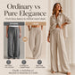 🌸Promotion exceptionnelle : 50 % de réduction👖 Pantalon femme à taille élastique et jambes larges – Coupe ample et flatteuse pour un confort et un style au quotidien 🤍