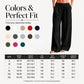 🌸Promotion exceptionnelle : 50 % de réduction👖 Pantalon femme à taille élastique et jambes larges – Coupe ample et flatteuse pour un confort et un style au quotidien 🤍
