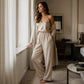 🌸Promotion exceptionnelle : 50 % de réduction👖 Pantalon femme à taille élastique et jambes larges – Coupe ample et flatteuse pour un confort et un style au quotidien 🤍