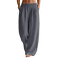🌸Promotion exceptionnelle : 50 % de réduction👖 Pantalon femme à taille élastique et jambes larges – Coupe ample et flatteuse pour un confort et un style au quotidien 🤍