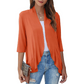 Cardigan femme à manches 3/4 et devant ouvert