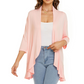 Cardigan femme à manches 3/4 et devant ouvert