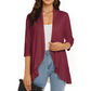 Cardigan femme à manches 3/4 et devant ouvert