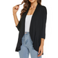 Cardigan femme à manches 3/4 et devant ouvert