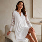 Robe femme à manches longues en dentelle