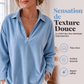 Haut zippé à texture décontractée
