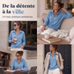 Haut zippé à texture décontractée