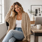 Cardigan en maille loose pour femme, manches chauve-souris