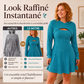 Ensemble 2 pièces en maille côtelée pour femme