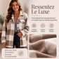 Veste femme à carreaux boutonnée confortable