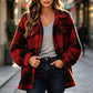 Veste femme à carreaux boutonnée confortable