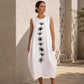 🌙 OFFRE LIMITÉE -50% ! 💕Robe en lin sans manches pour femme