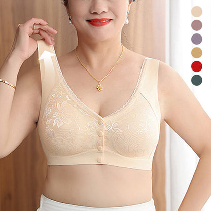 Soutien-gorge sans armature confortable pour femme, fermeture devant et sans couture