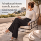 Pantalon large élégant à taille haute pour femme
