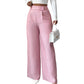 Pantalon large élégant à taille haute pour femme