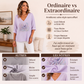 T-shirt imprimé à col en V pour femme