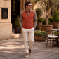 Chemise décontractée à manches longues et blocs de couleurs pour homme