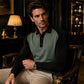 Chemise décontractée à manches longues et blocs de couleurs pour homme