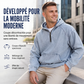 Veste en jean décontractée pour homme avec demi-zip