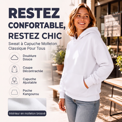 Sweat à capuche graphique minimaliste unisexe