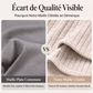 Haut en maille côtelée pour femme, col V avec boutons décoratifs