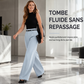 Pantalon de costume élégant à taille haute pour femme