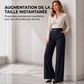 Pantalon de costume élégant à taille haute pour femme