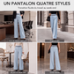 Pantalon de costume élégant à taille haute pour femme