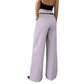 Pantalon de costume élégant à taille haute pour femme